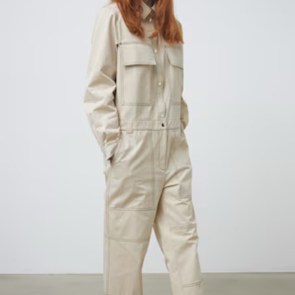 Beige Utility Jumpsuit Stella Nova Charita Sand